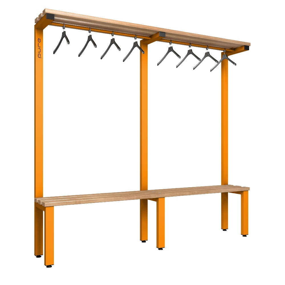 Cloakroom Bench and Hanger Rail 2000mm