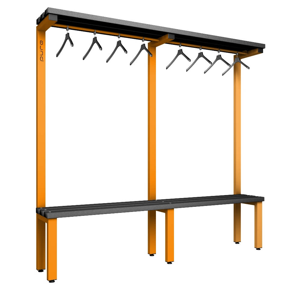 Cloakroom Bench and Hanger Rail 2000mm