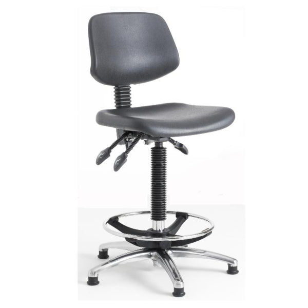 Contoured Polyurethane Chair with Adjustable Foot Ring
