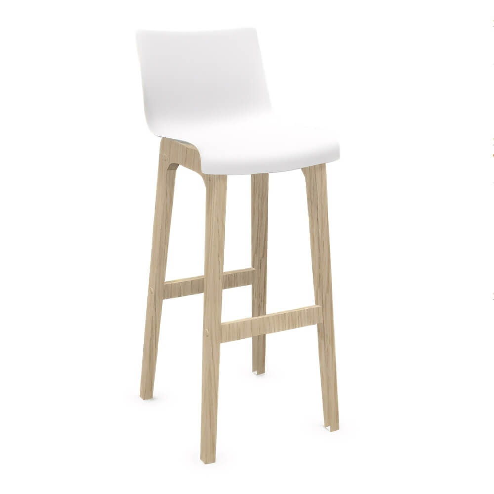 Détente Stool with High Backrest