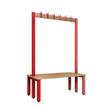 Double Cloakroom Bench and Coat Hook Rail 1200mm