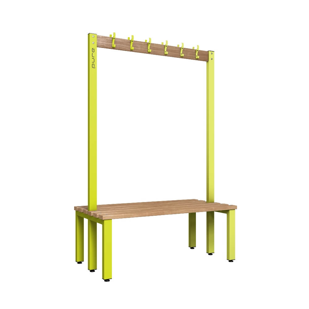 Double Cloakroom Bench and Coat Hook Rail 1200mm