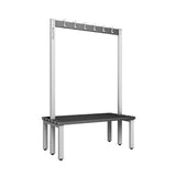 Double Cloakroom Bench and Coat Hook Rail 1200mm