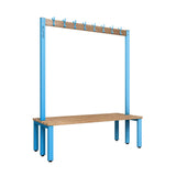 Double Cloakroom Bench and Coat Hook Rail 1500mm