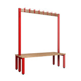 Double Cloakroom Bench and Coat Hook Rail 1500mm