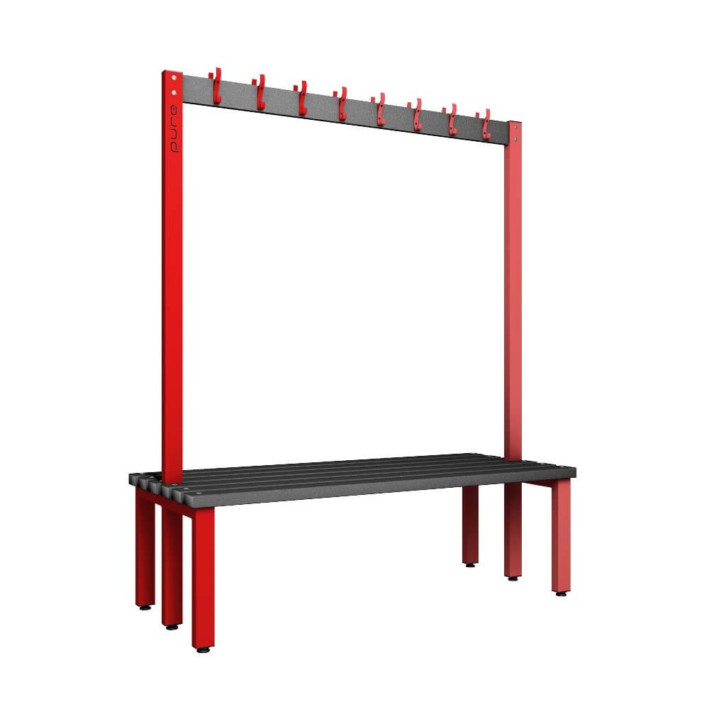 Double Cloakroom Bench and Coat Hook Rail 1500mm