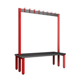 Double Cloakroom Bench and Coat Hook Rail 1500mm