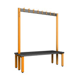 Double Cloakroom Bench and Coat Hook Rail 1500mm