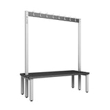 Double Cloakroom Bench and Coat Hook Rail 1500mm