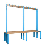 Double Cloakroom Bench and Coat Hook Rail 2000mm