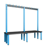 Double Cloakroom Bench and Coat Hook Rail 2000mm