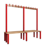 Double Cloakroom Bench and Coat Hook Rail 2000mm