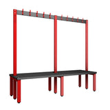 Double Cloakroom Bench and Coat Hook Rail 2000mm
