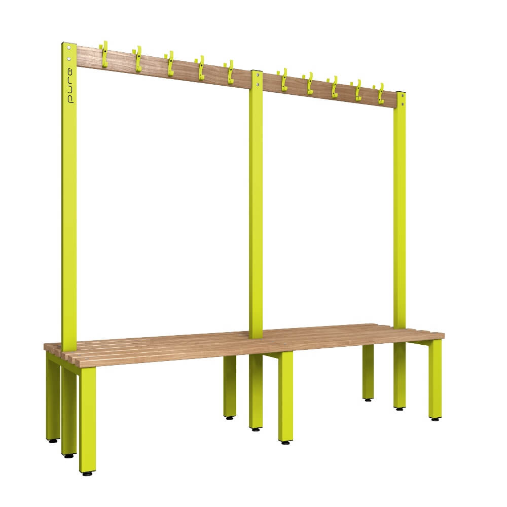 Double Cloakroom Bench and Coat Hook Rail 2000mm