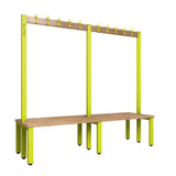 Double Cloakroom Bench and Coat Hook Rail 2000mm
