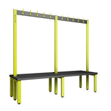 Double Cloakroom Bench and Coat Hook Rail 2000mm