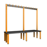 Double Cloakroom Bench and Coat Hook Rail 2000mm