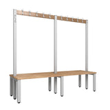 Double Cloakroom Bench and Coat Hook Rail 2000mm