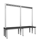 Double Cloakroom Bench and Coat Hook Rail 2000mm