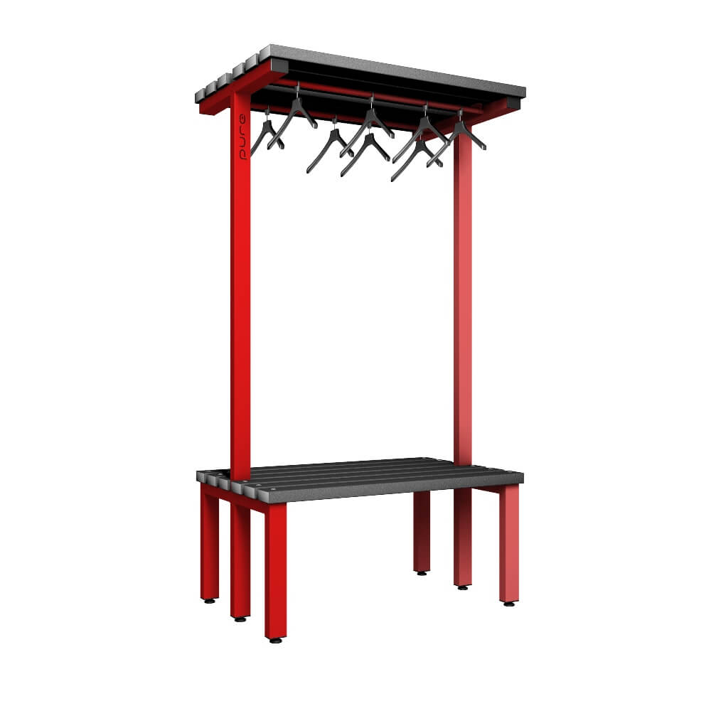 Double Cloakroom Bench and Hanger Rail 1000mm