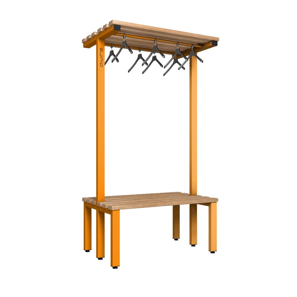 Double Cloakroom Bench and Hanger Rail 1000mm