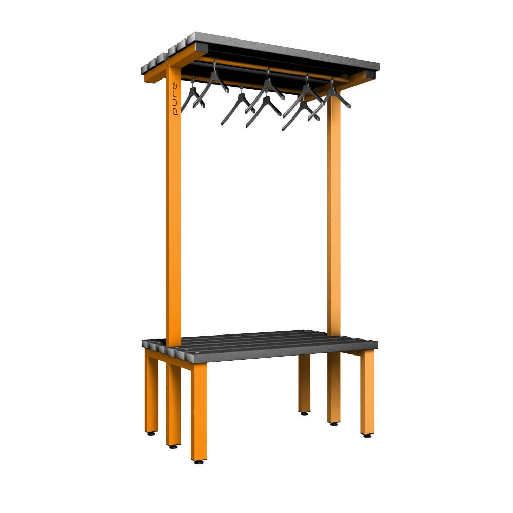 Double Cloakroom Bench and Hanger Rail 1000mm