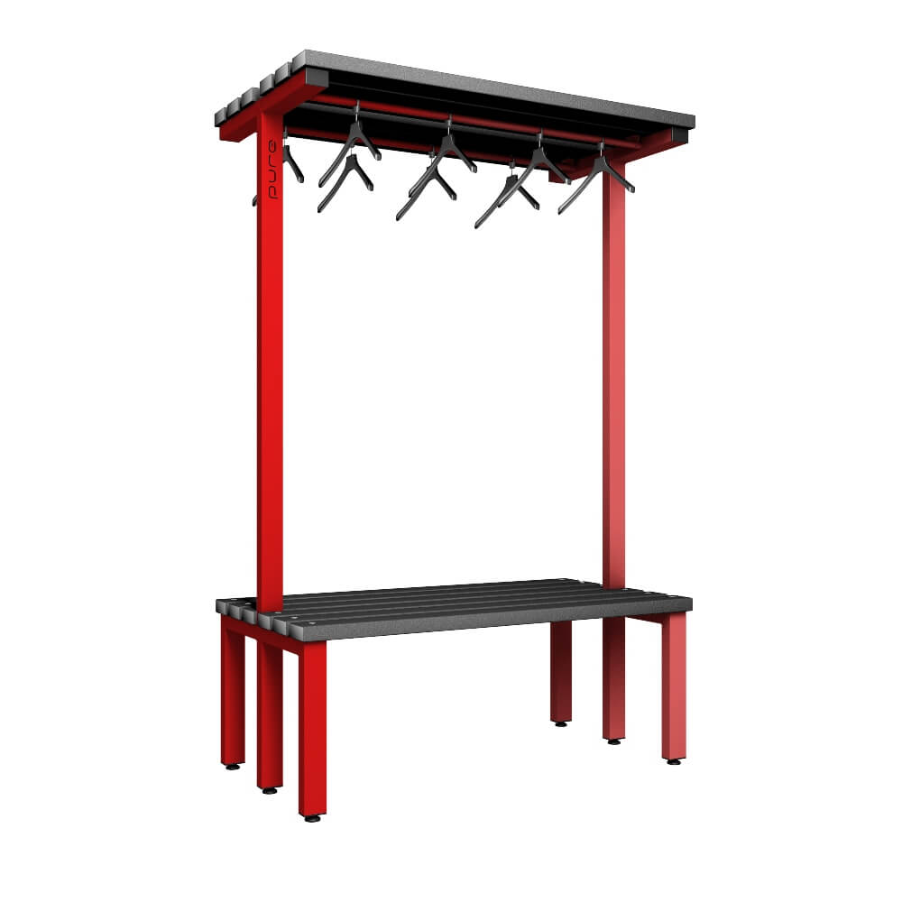 Double Cloakroom Bench and Hanger Rail 1200mm
