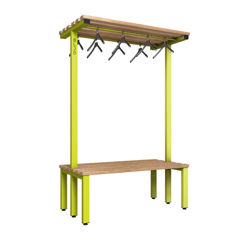 Double Cloakroom Bench and Hanger Rail 1200mm
