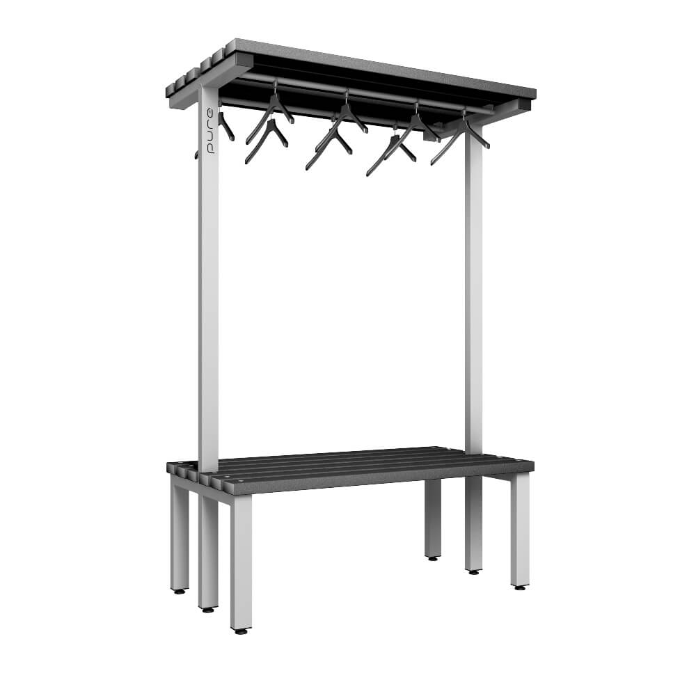 Double Cloakroom Bench and Hanger Rail 1200mm