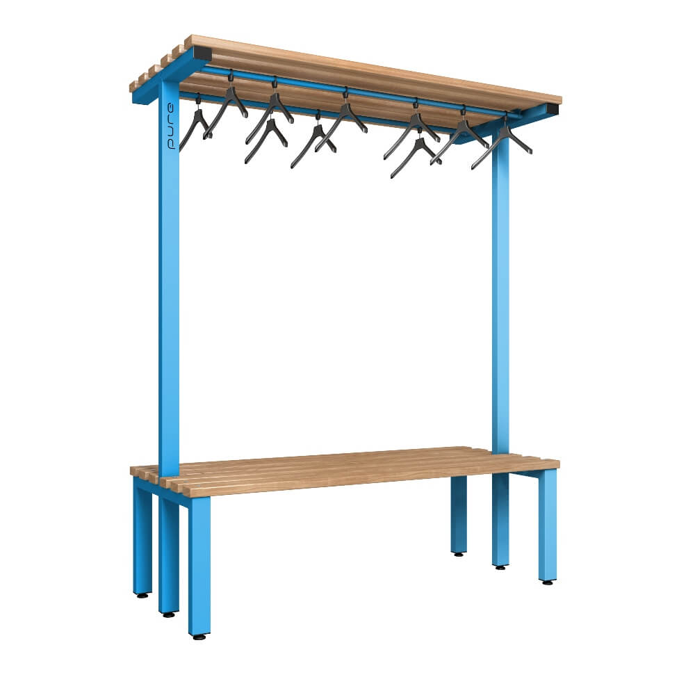 Double Cloakroom Bench and Hanger Rail 1500mm