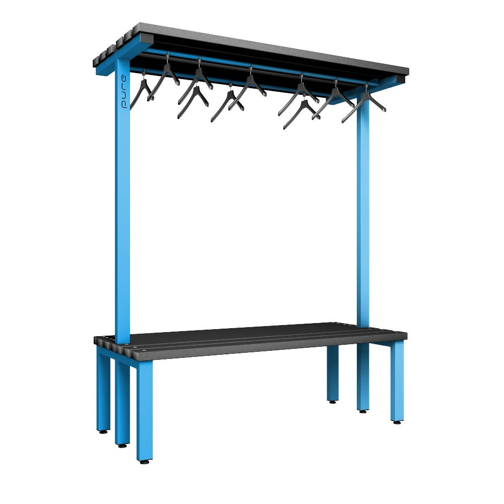 Double Cloakroom Bench and Hanger Rail 1500mm
