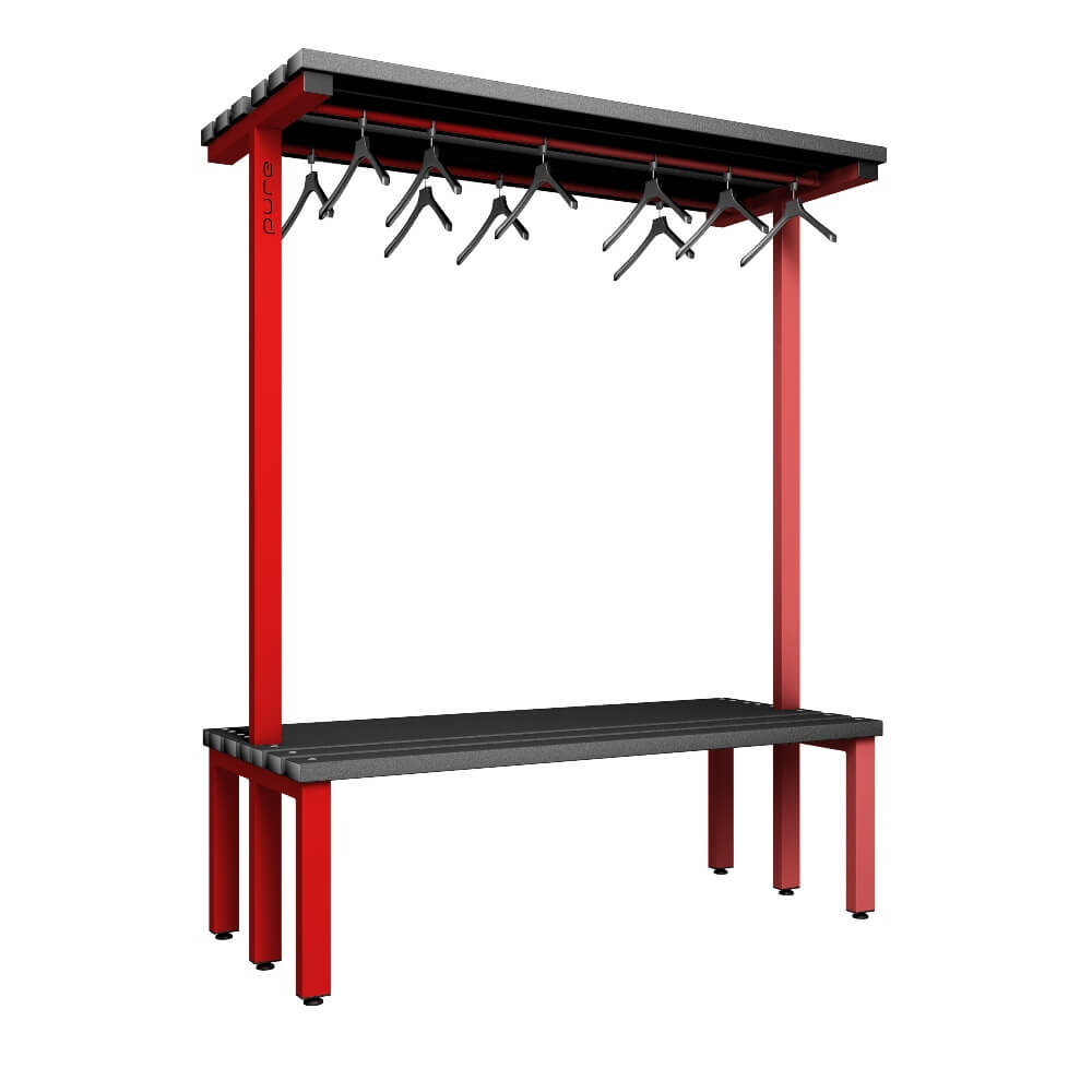 Double Cloakroom Bench and Hanger Rail 1500mm