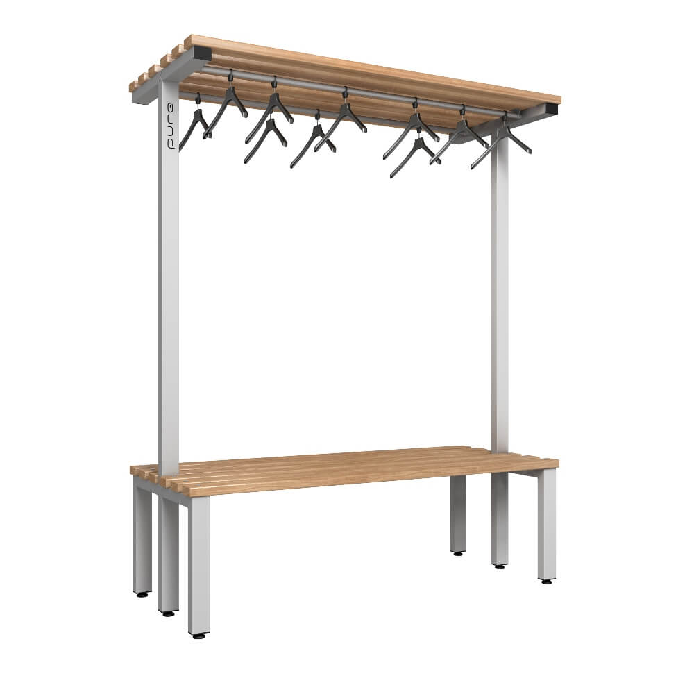 Double Cloakroom Bench and Hanger Rail 1500mm
