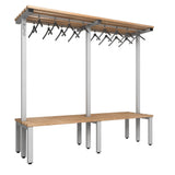 Double Cloakroom Bench and Hanger Rail 2000mm