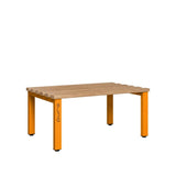 Double Sided Bench 1000mm with Wooden Slats