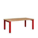 Double Sided Bench 1200mm with Wooden Slats