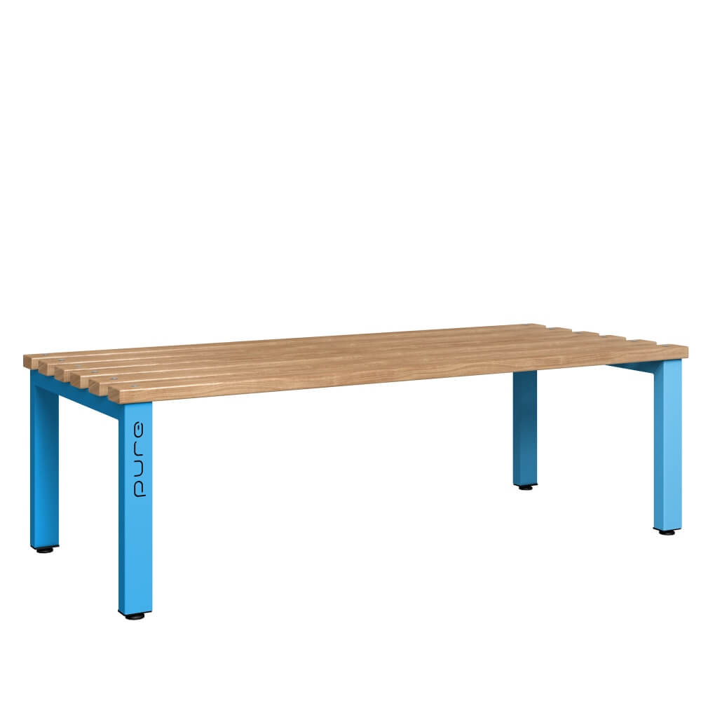 Double Sided Bench 1500mm with Wooden Slats