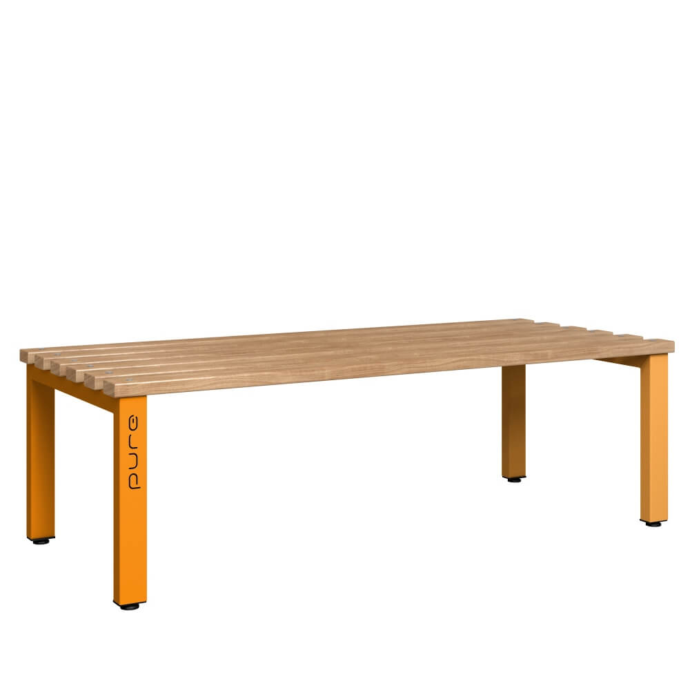Double Sided Bench 1500mm with Wooden Slats