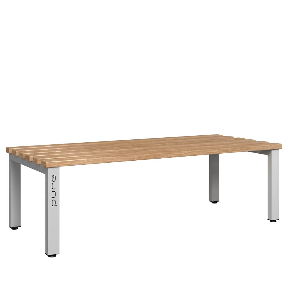 Double Sided Bench 1500mm with Wooden Slats