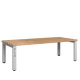 Double Sided Bench 1500mm with Wooden Slats