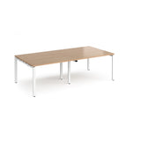 Adapt Boardroom Table with White Legs 8 People