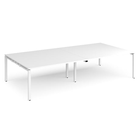 Adapt Boardroom Table with White Legs 12 People