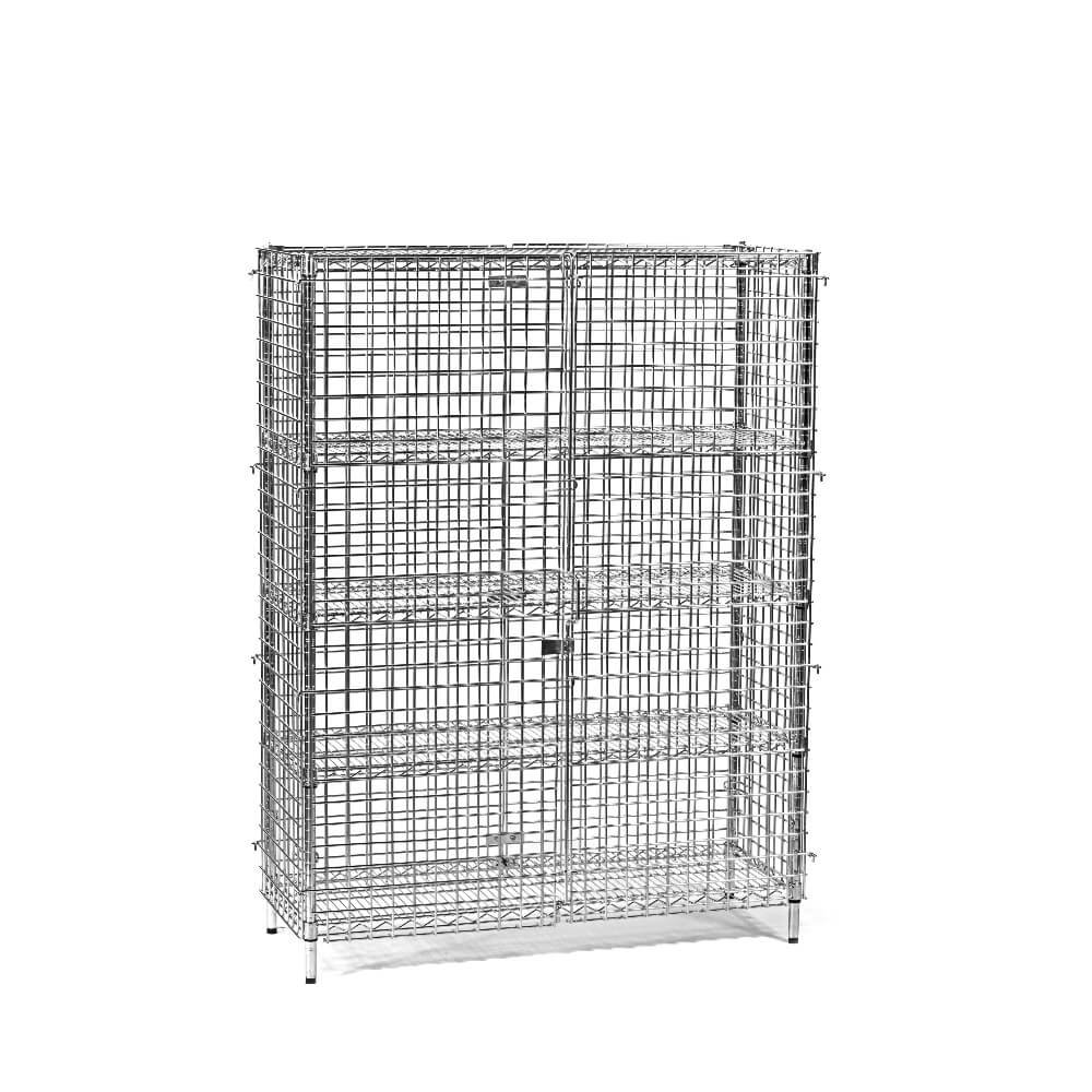 Chrome Wire Security Cage 4 Shelves