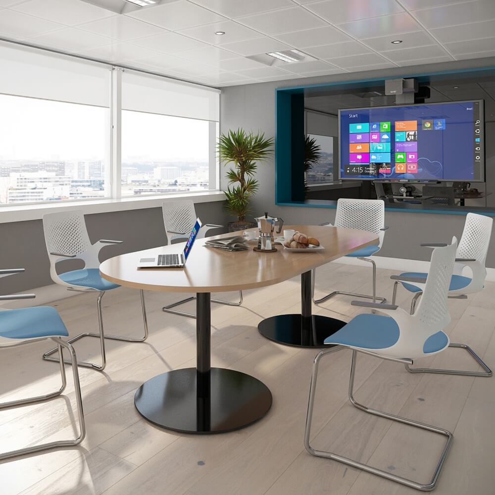 Eternal Radial End Boardroom Table for 8 People