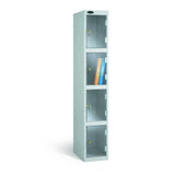 Four Compartment Anti Theft Locker With Clear Door