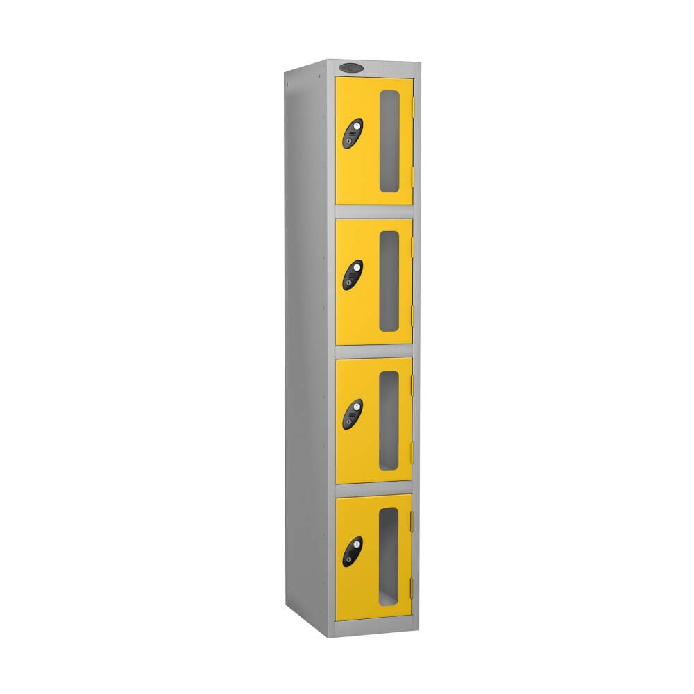 Four Compartment Anti Theft Locker With Vision Strip  - Nest Of 1