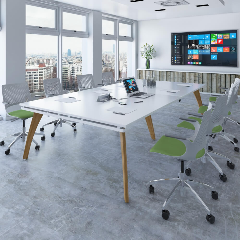 Fuze Rectangular Boardroom Table 10-12 People