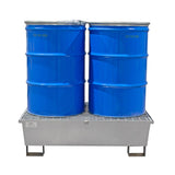 Galvanised Drum Spill Pallet for 2 Drums