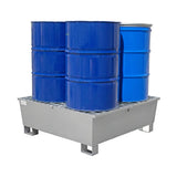 Galvanised Drum Spill Pallet for 4 Drums