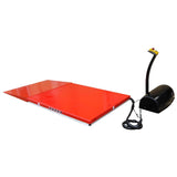 Low Profile Scissor Lift Table with Ramp 1000kg